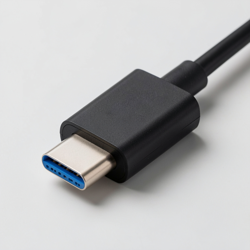 HDMI 2.1 konektor sa plavim osiguračem na USB-C adapteru