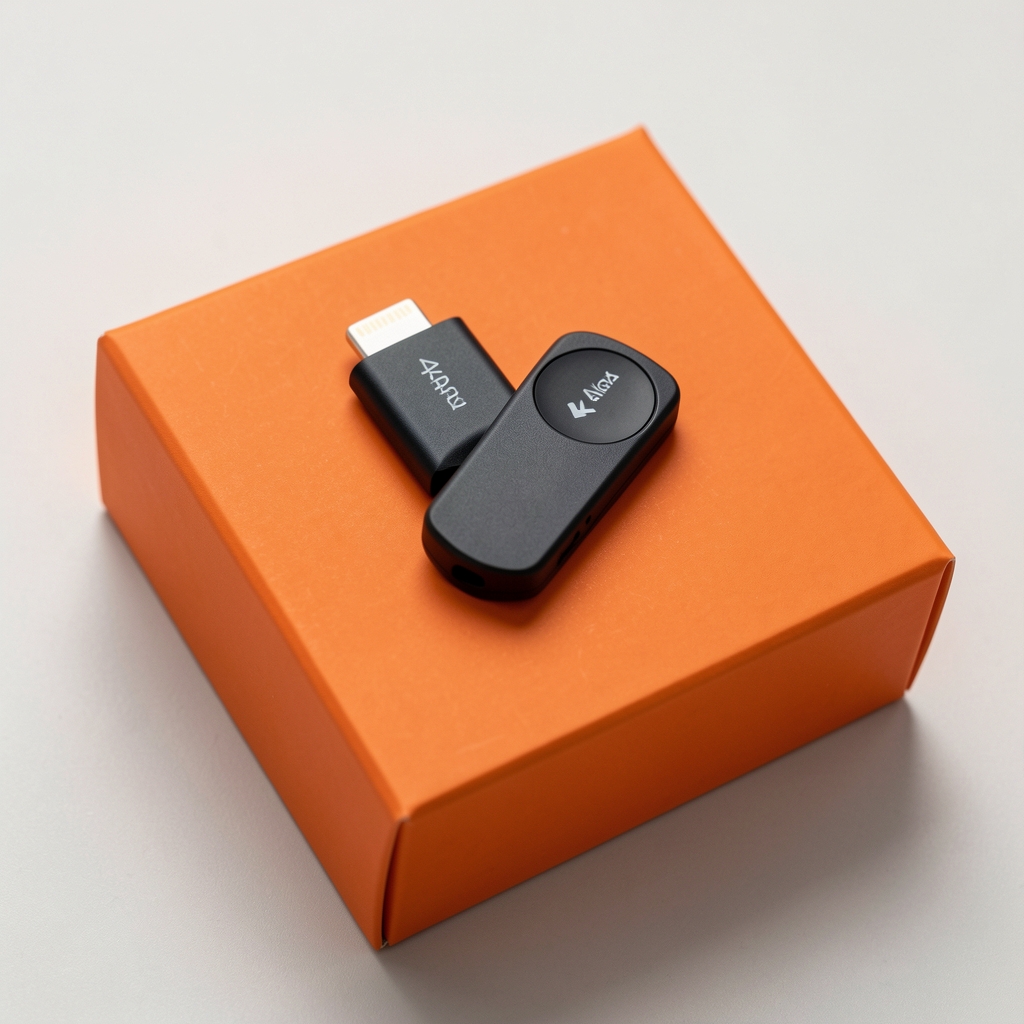 Amazon Fire TV Stick 4K Max crni streaming stick sa Alexa daljinskim prikazanim na narandžastoj kutiji